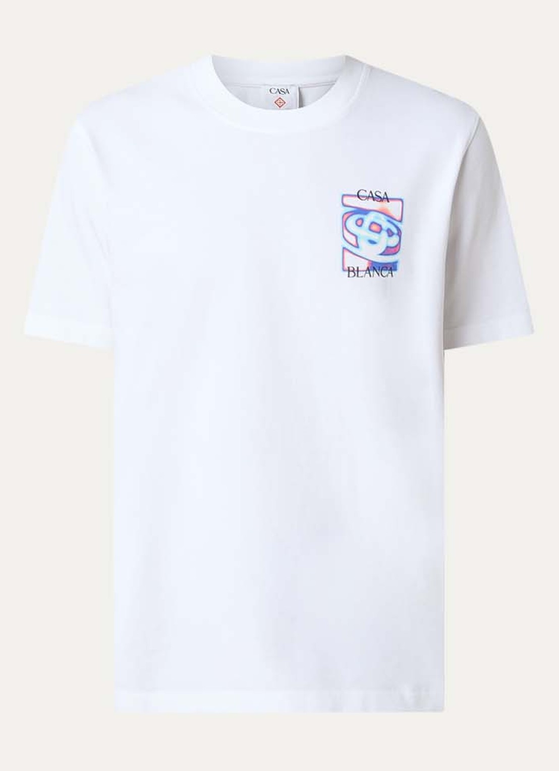 Casablanca Heat Map T-shirt met logo- en backprint - voorkant 4 wit