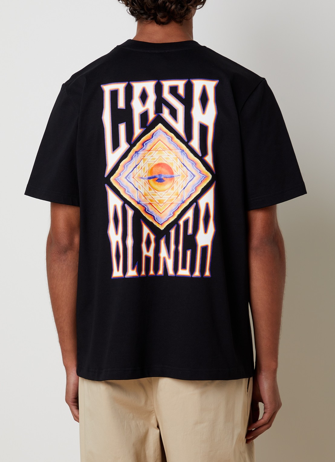 Casablanca Hermons Mirage T-shirt met logo- en backprint - detail 2 zwart