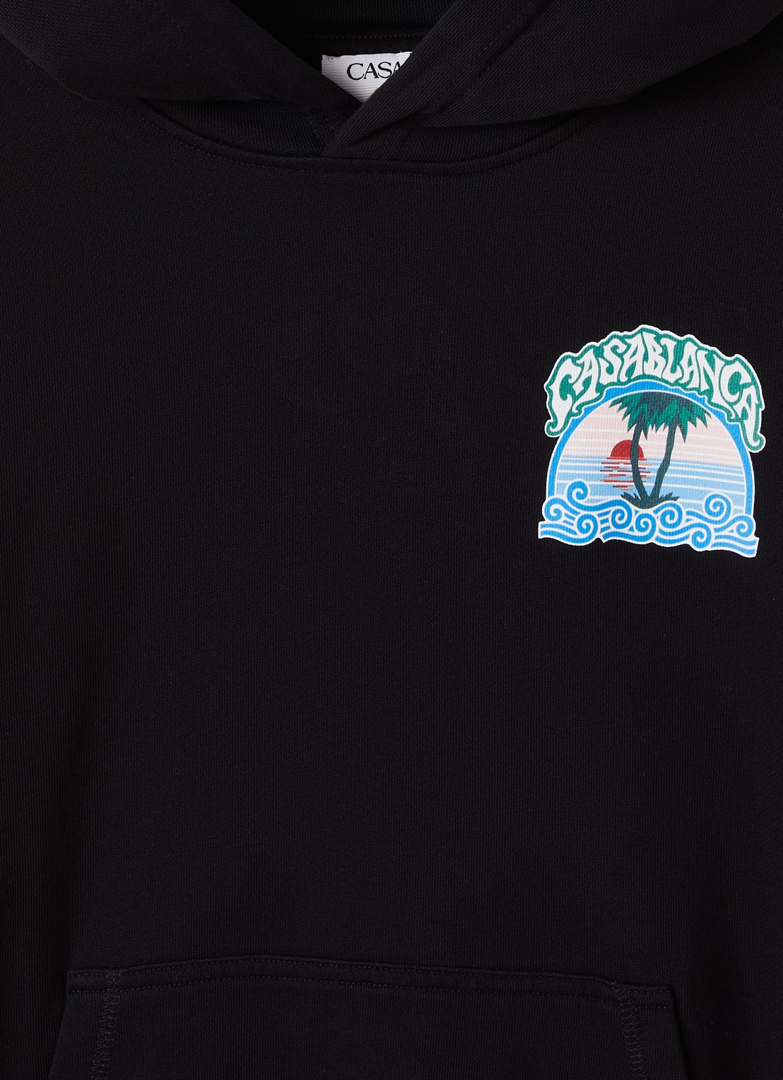 Casablanca Hoodie met logo- en backprint - detail 3 zwart