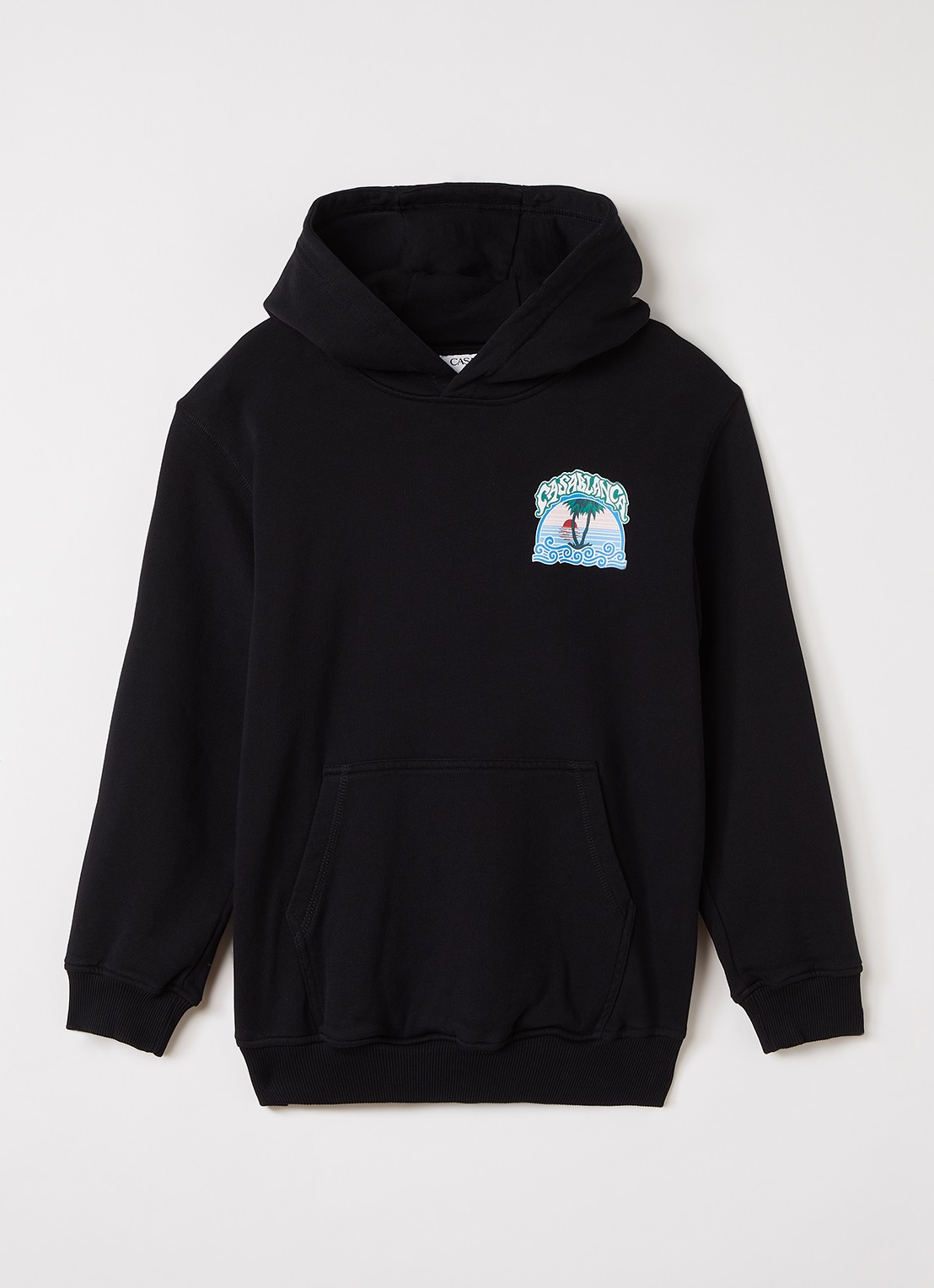 Casablanca Hoodie met logo- en backprint - voorkant zwart