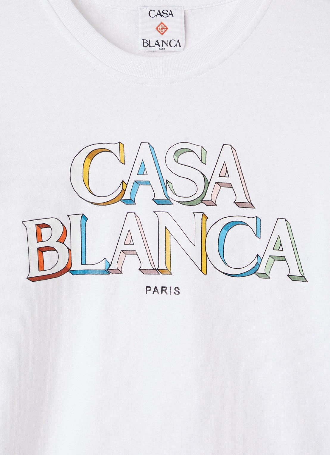 Casablanca Longsleeve met logoprint - detail 3 wit