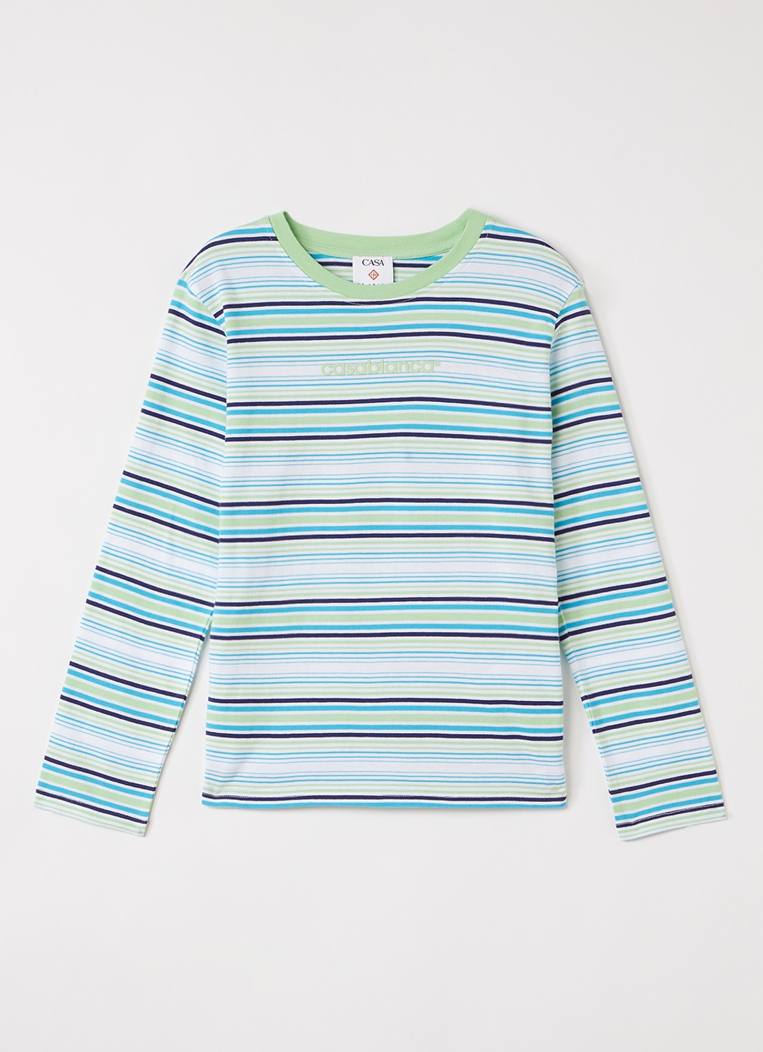 Casablanca Longsleeve met streepprint - voorkant 2 rood
