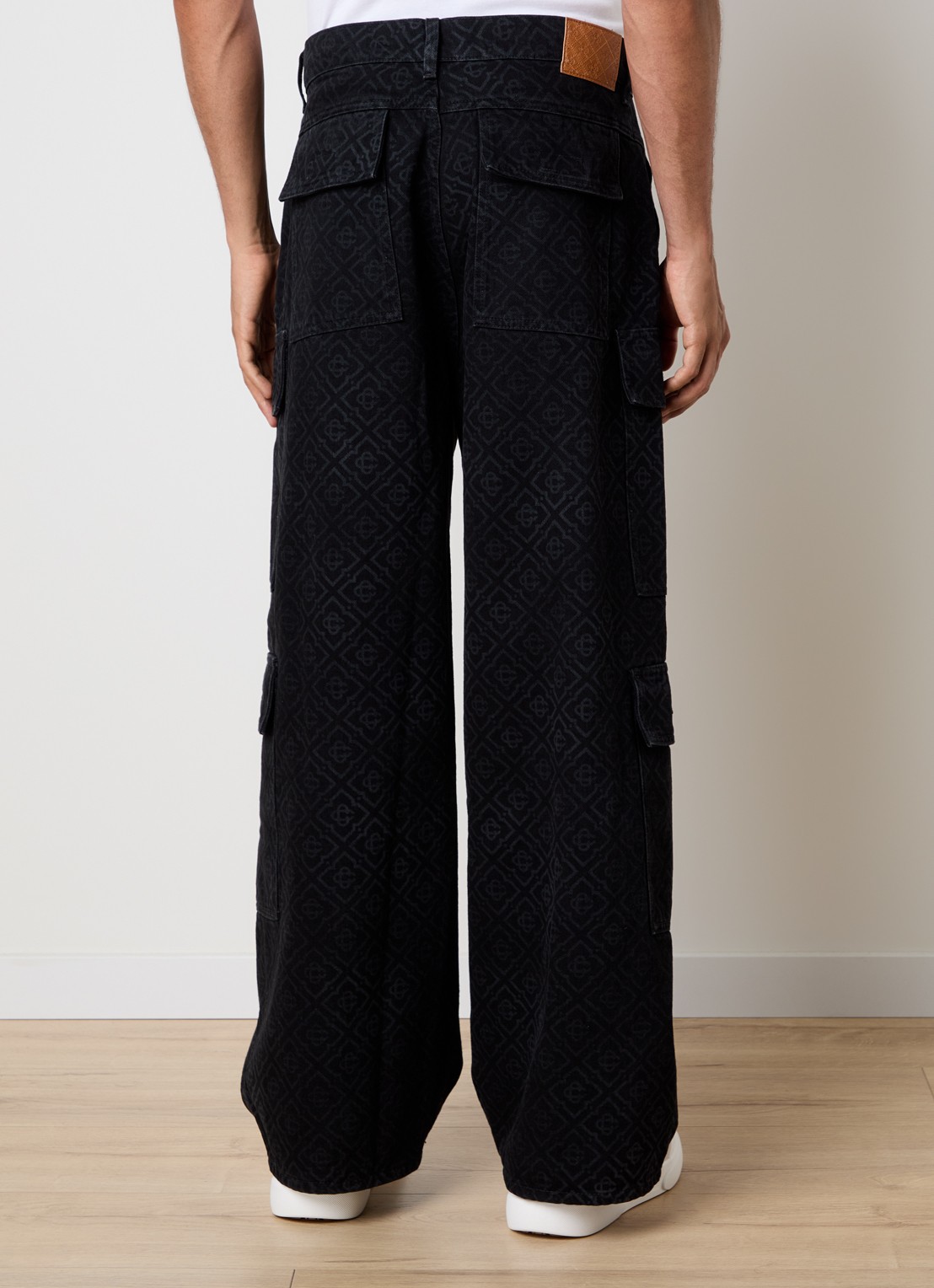 Casablanca Loose fit jeans met logoprint - achterkant 4 zwart