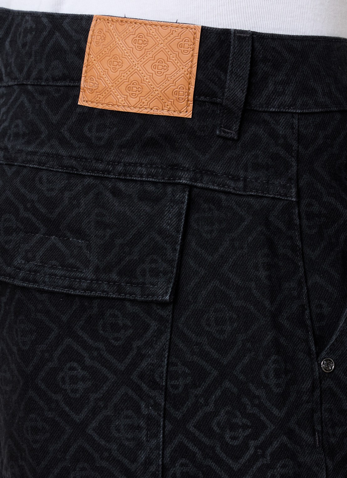 Casablanca Loose fit jeans met logoprint - detail 3 zwart