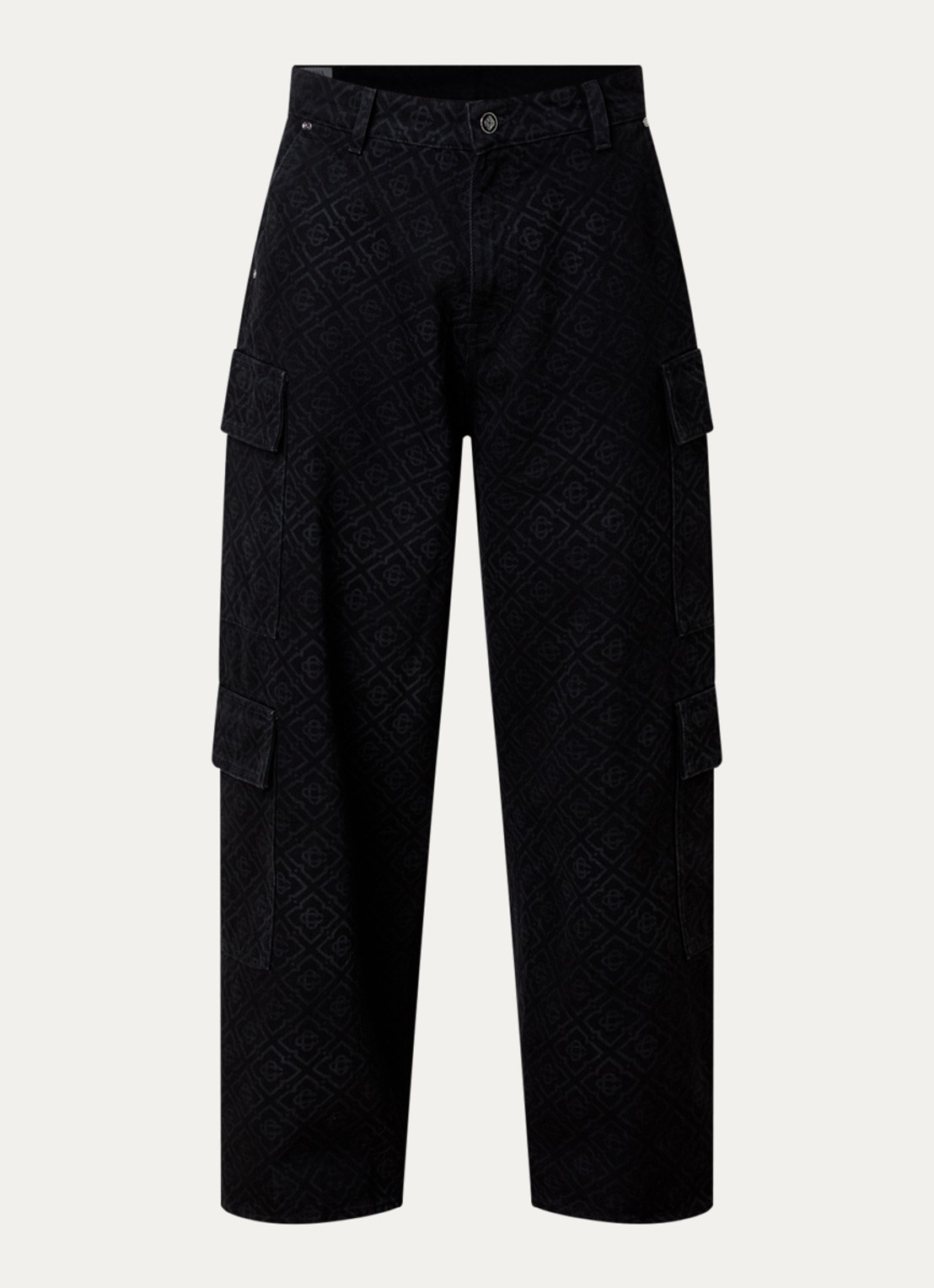 Casablanca Loose fit jeans met logoprint - voorkant 5 zwart