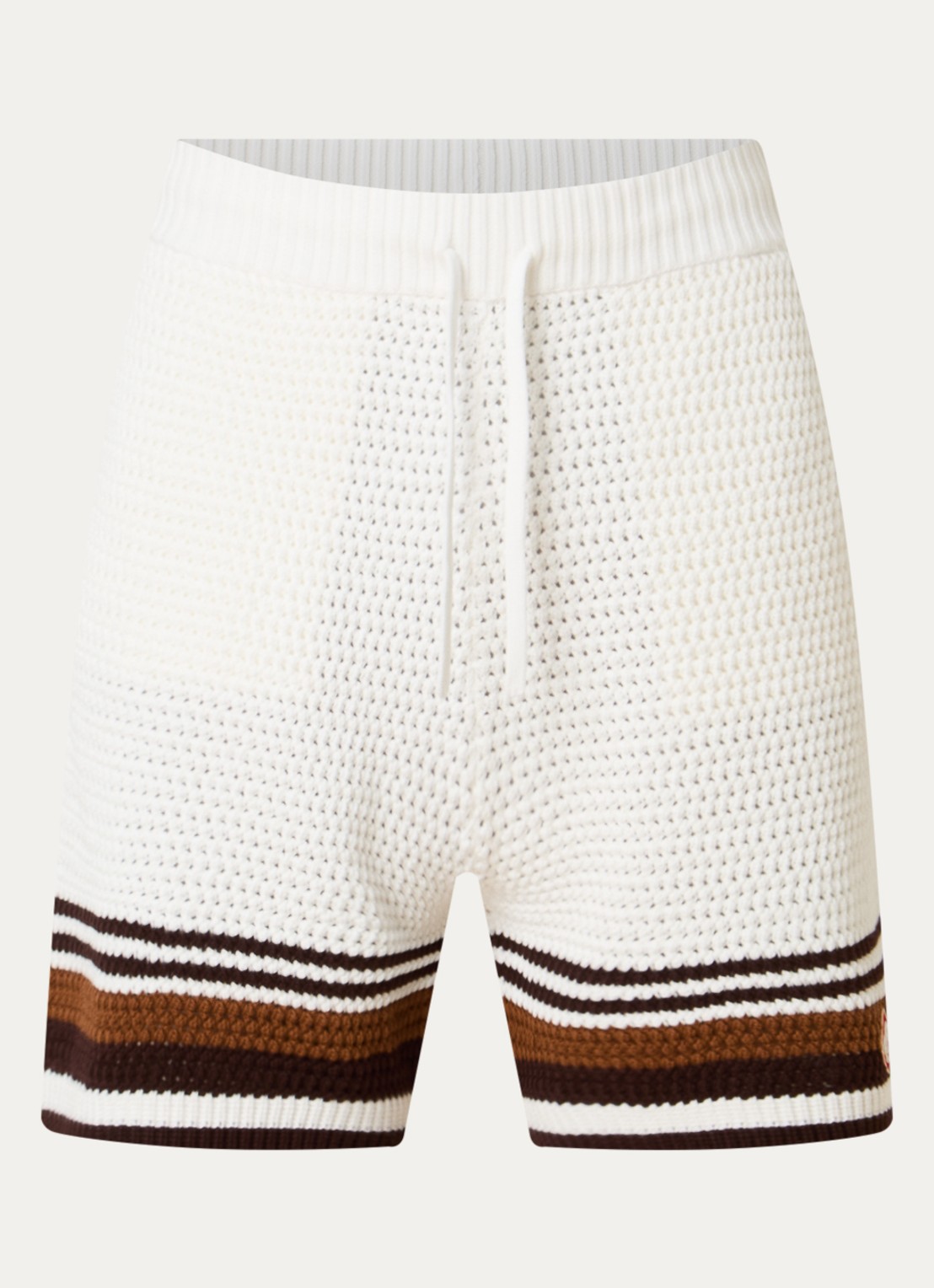 Casablanca Loose fit korte broek met opengewerkt dessin - voorkant 4 multicolor