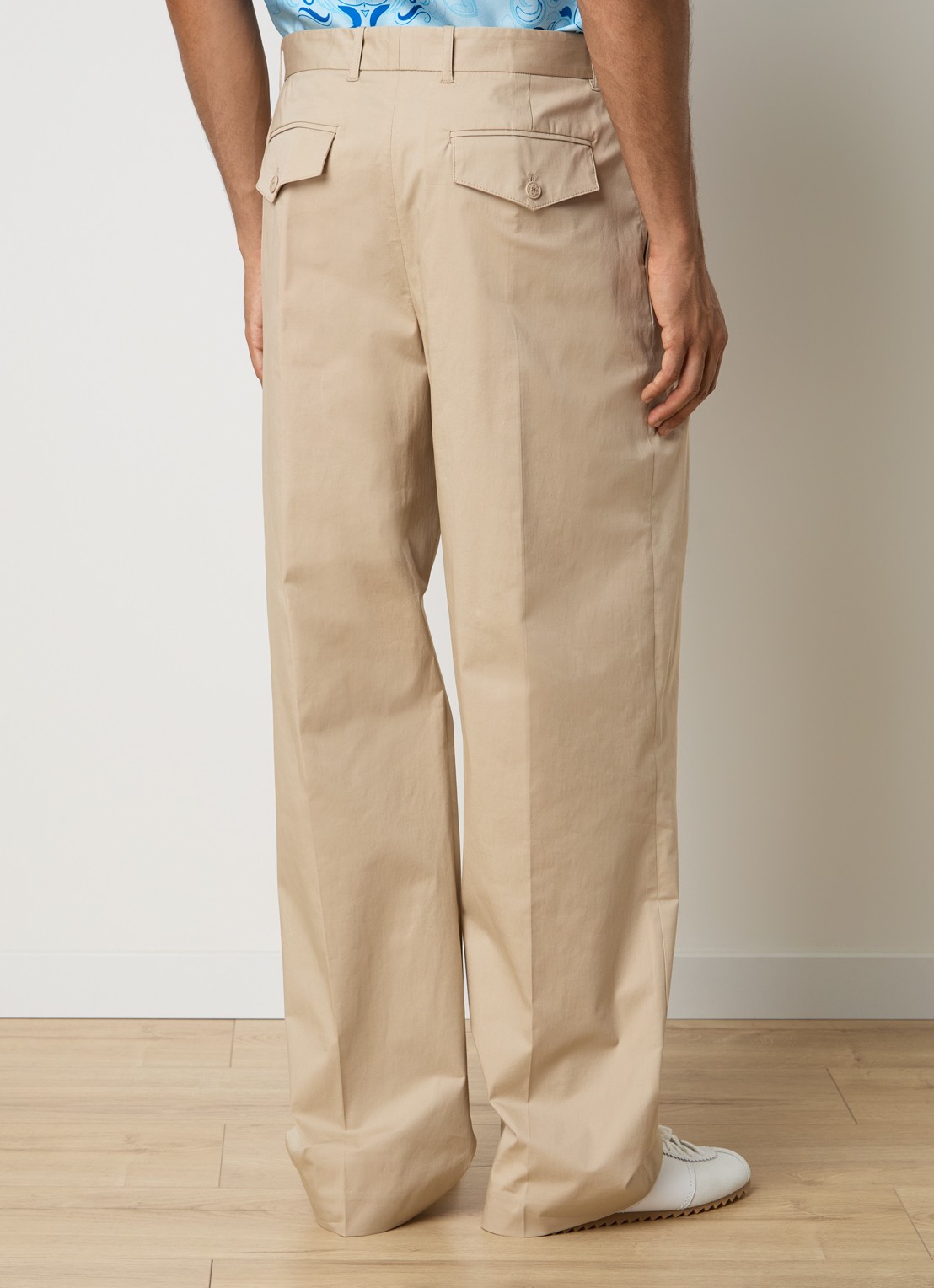 Casablanca Loose fit pantalon met steekzakken - achterkant 4 beige