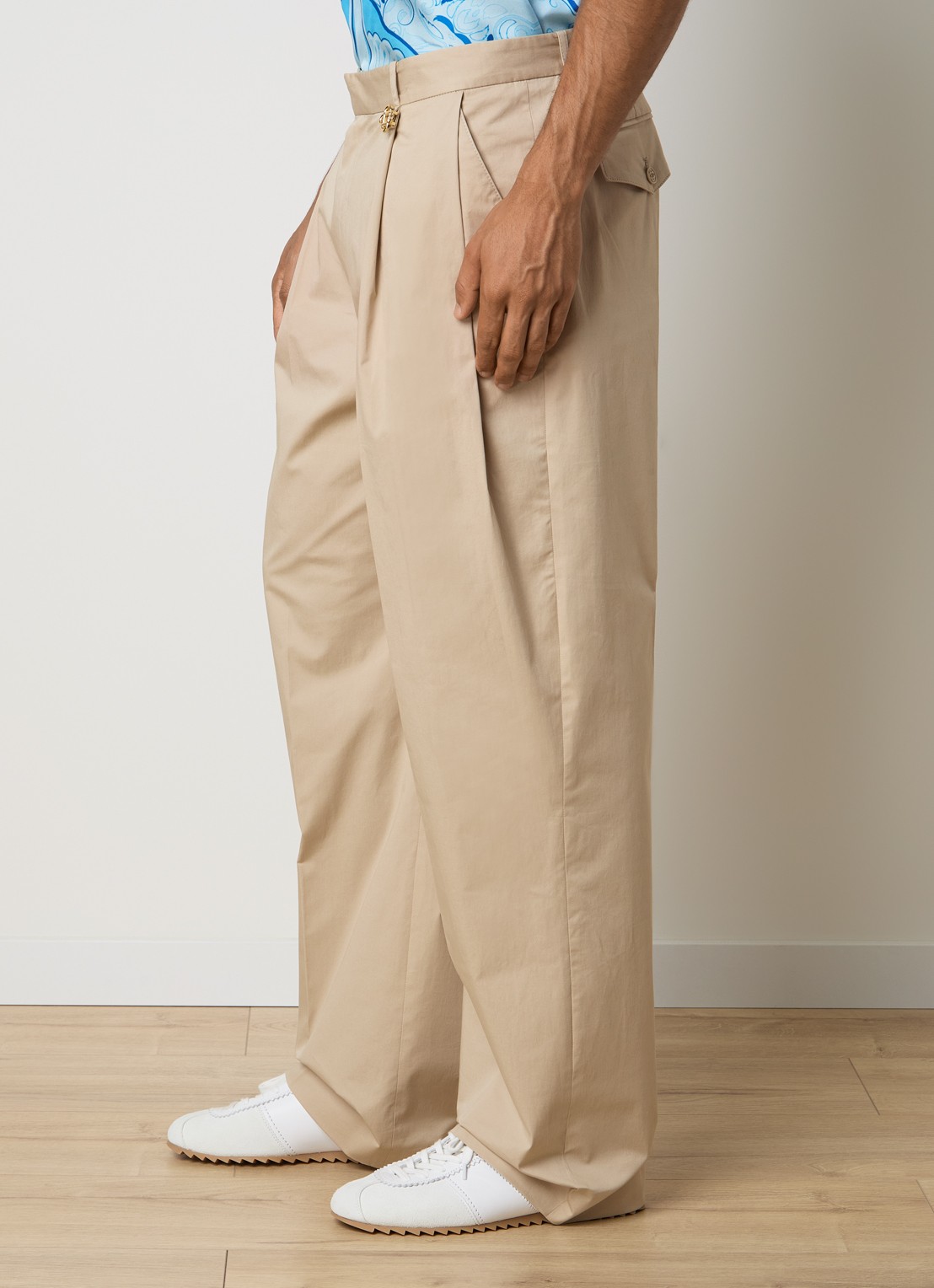 Casablanca Loose fit pantalon met steekzakken - detail 2 beige