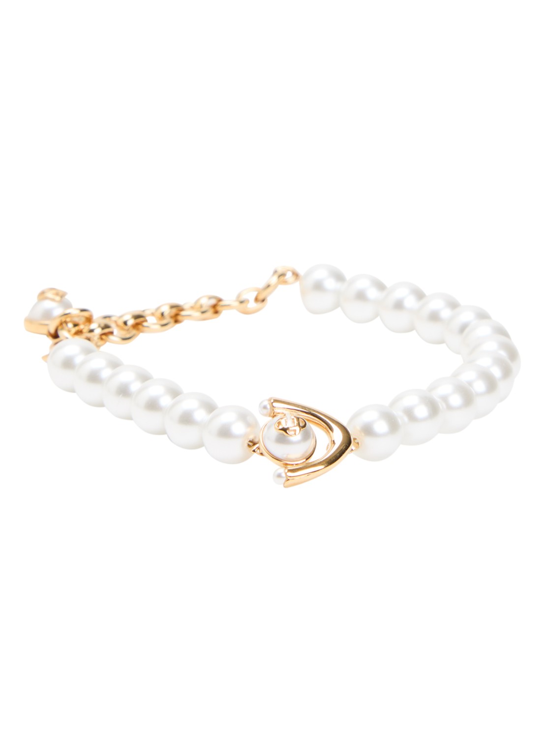 Casablanca Lotus parelarmband verguld - voorkant 3 goud