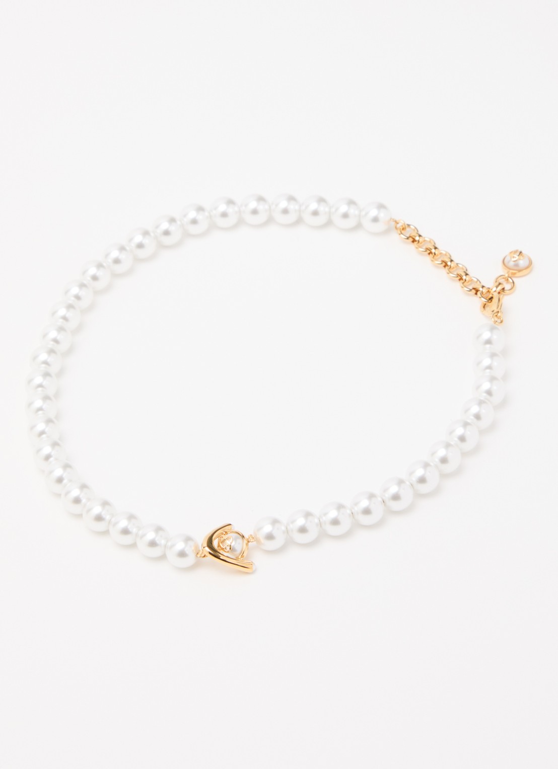 Casablanca Lotus parelketting verguld - detail goud