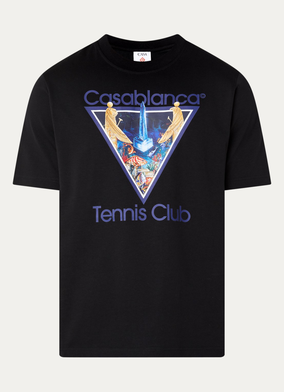 Casablanca Monder Perdu T-shirt met logoprint - voorkant zwart