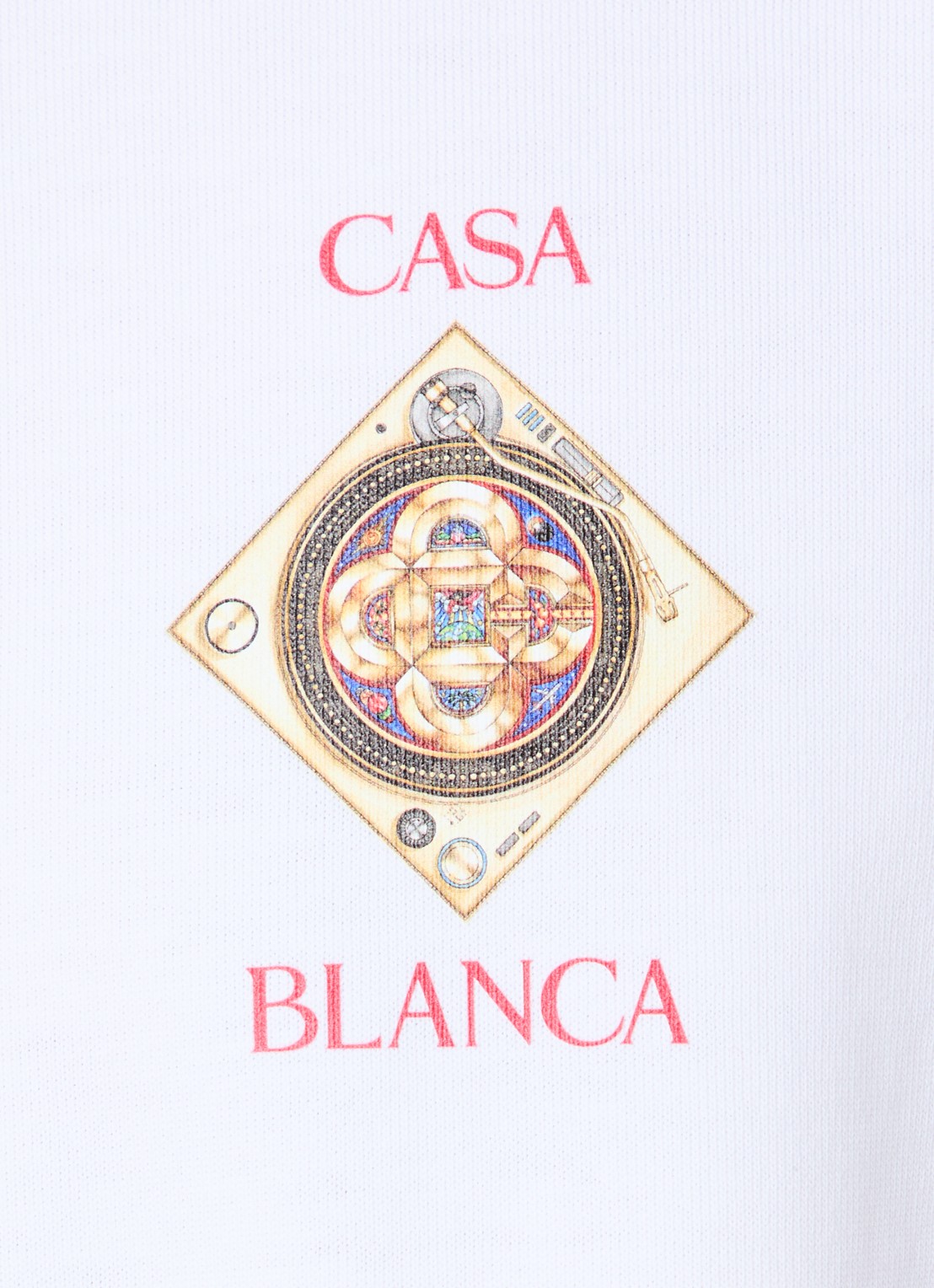 Casablanca Plafondorne T-shirt met logo- en backprint - detail 2 wit