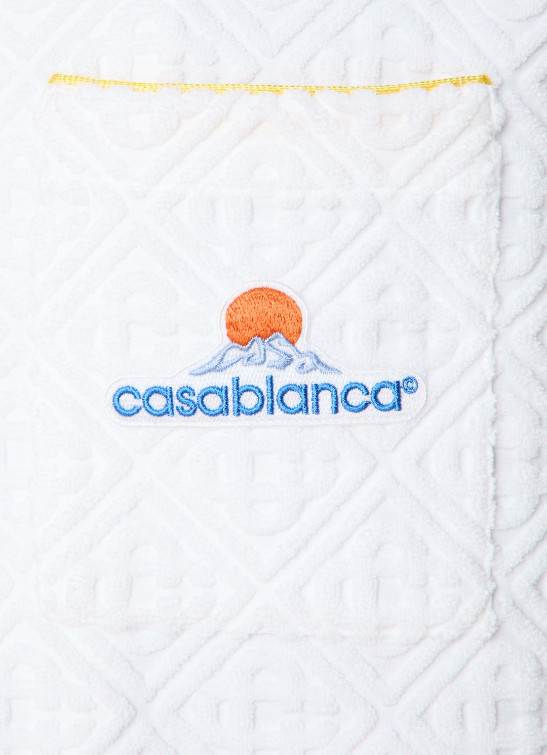Casablanca Regular fit overhemd van badstof met logoprint - detail 3 wit