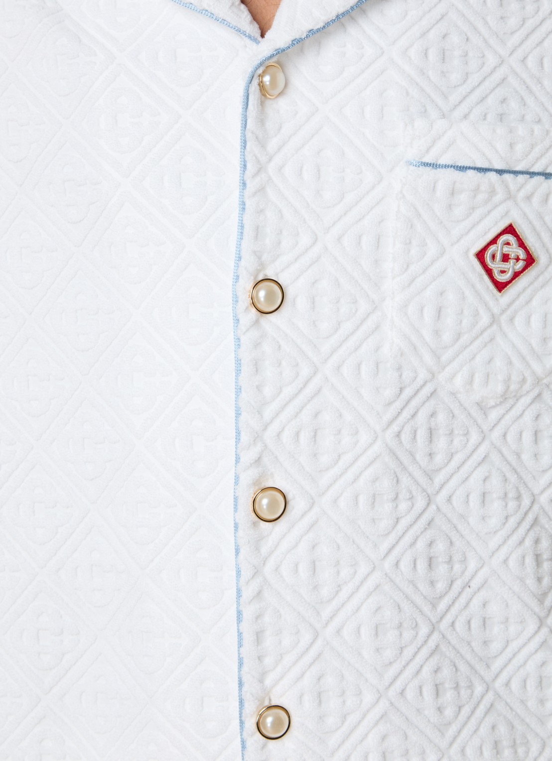 Casablanca Regular fit overhemd van badstof - detail 2 wit