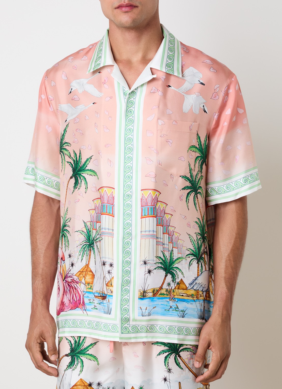 Casablanca Regular fit overhemd van zijde - achterkant multicolor