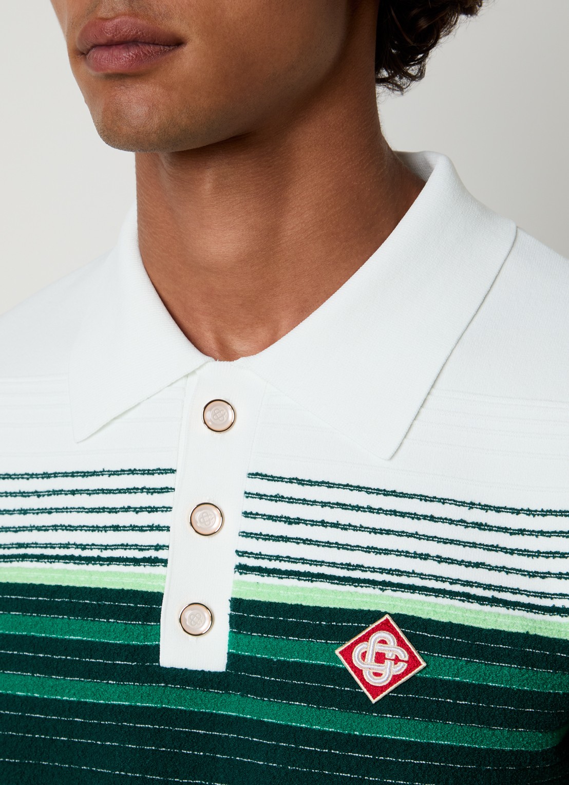 Casablanca Regular fit polo met structuur - detail 2 groen