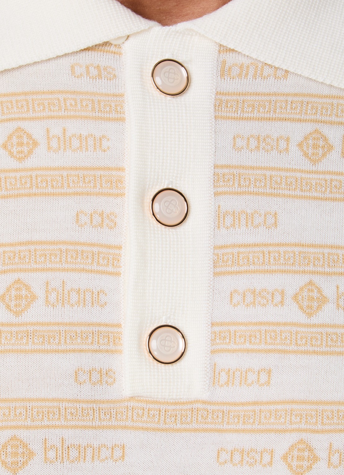 Casablanca Regular fit polo van wol - detail 4 beige