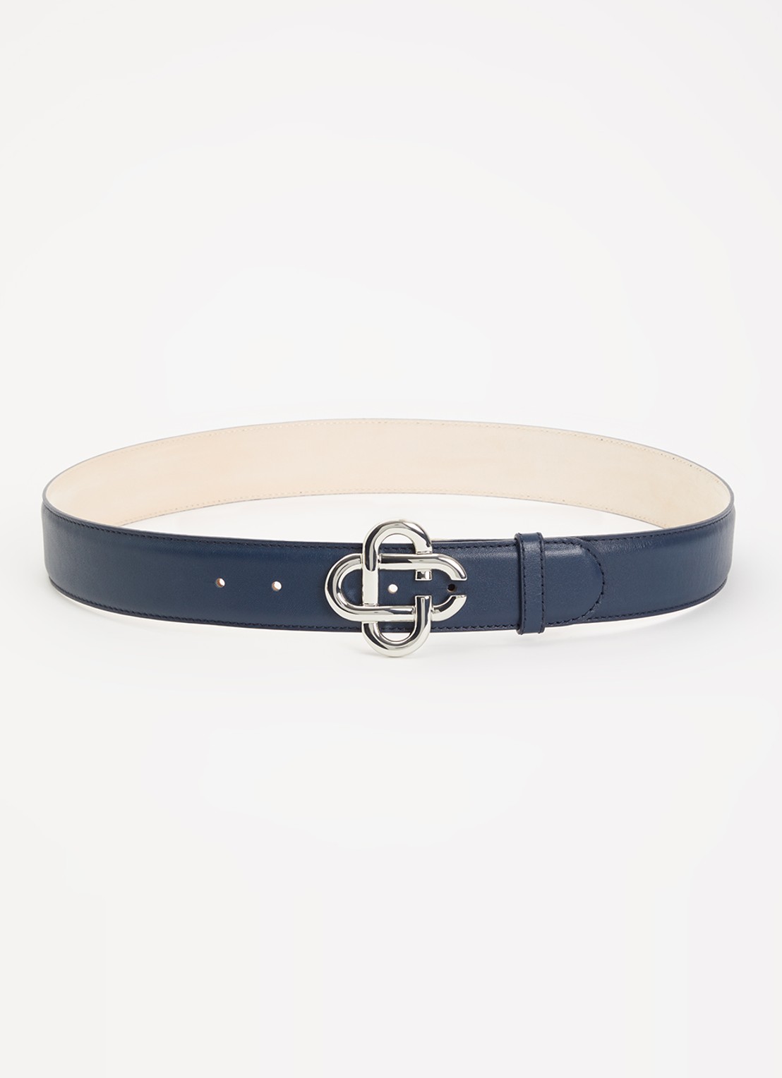 Casablanca Riem van leer - voorkant zilver