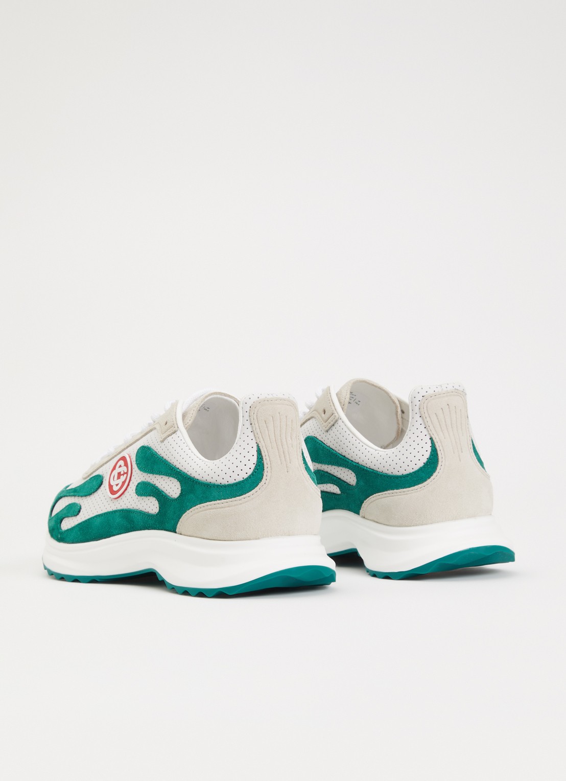 Casablanca Stade sneaker met logo - achterkant groen