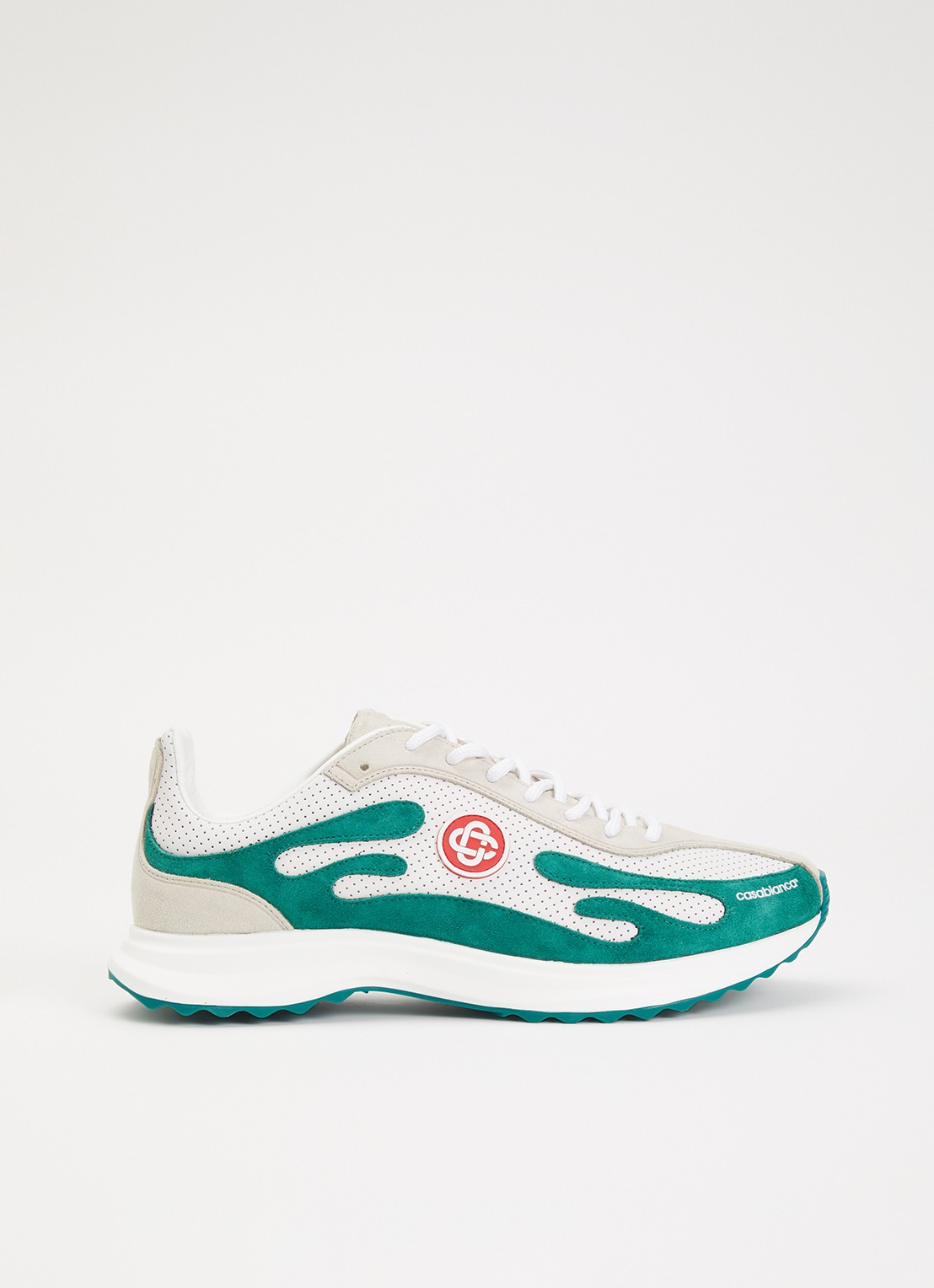 Casablanca Stade sneaker met logo - voorkant 2 groen