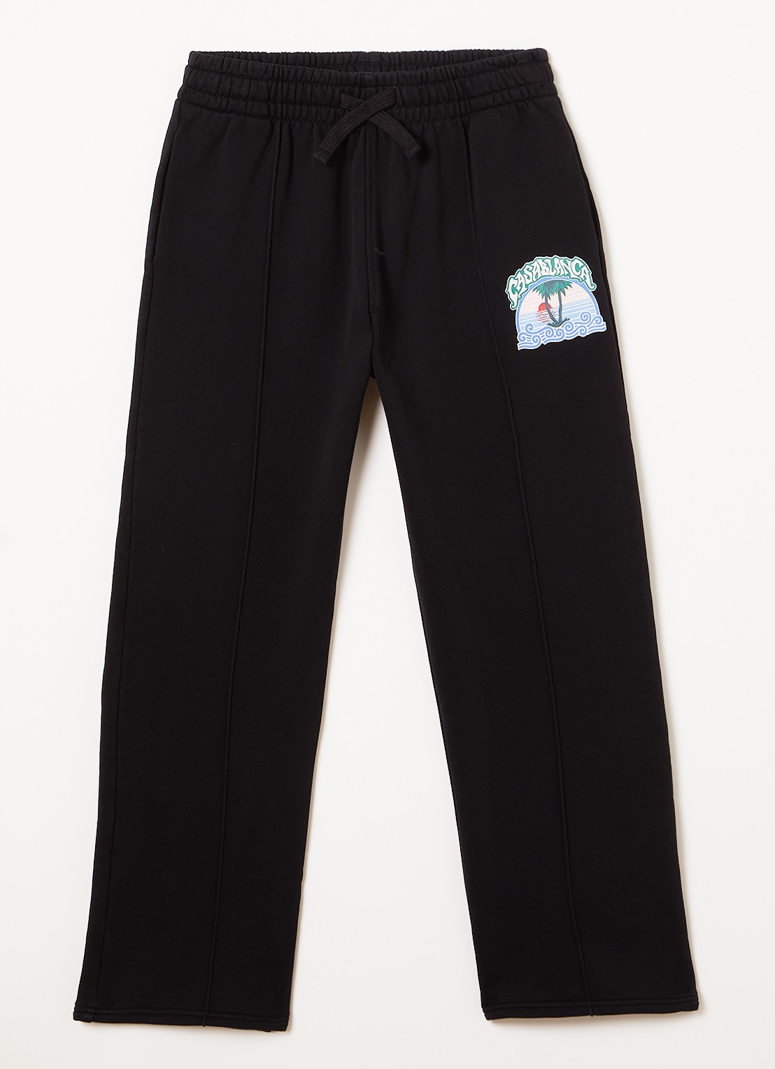 Casablanca Straight fit joggingbroek met logo - voorkant zwart