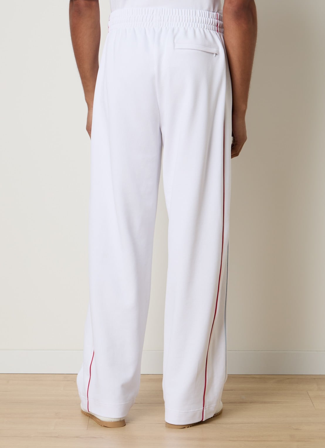 Casablanca Straight fit joggingbroek met ritszakken - achterkant 3 wit