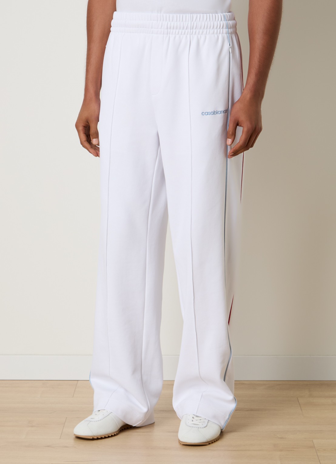 Casablanca Straight fit joggingbroek met ritszakken - detail 4 wit