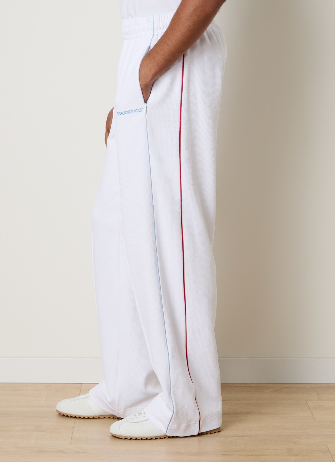 Casablanca Straight fit joggingbroek met ritszakken - detail 5 wit
