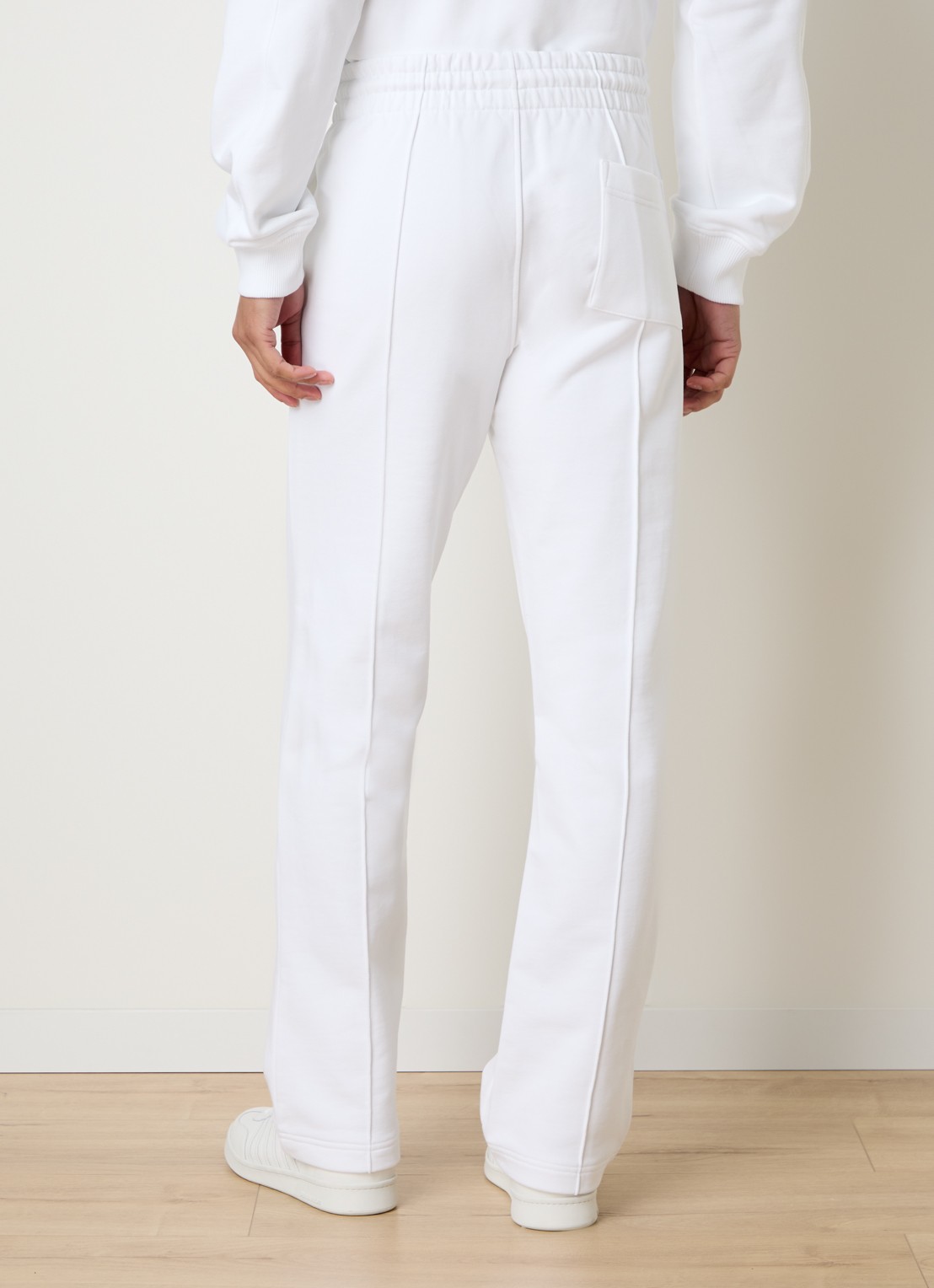 Casablanca Straight fit joggingbroek met trekkoord en steekzakken - achterkant 6 wit