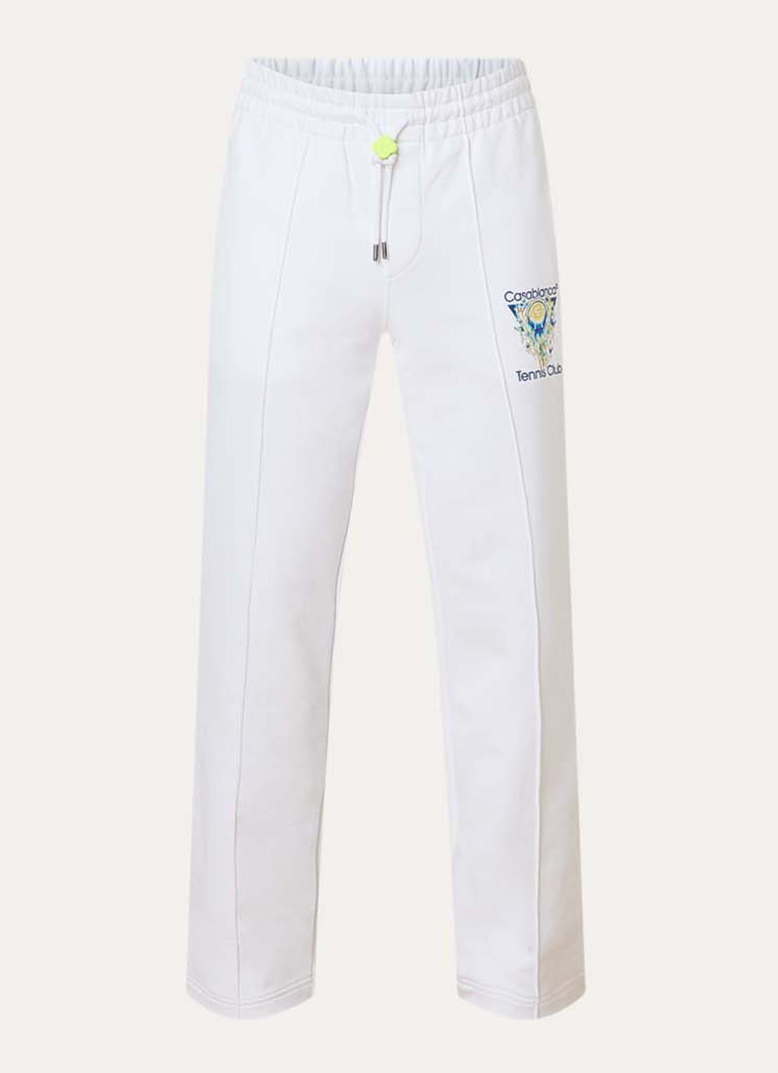 Casablanca Straight fit joggingbroek met trekkoord en steekzakken - voorkant wit