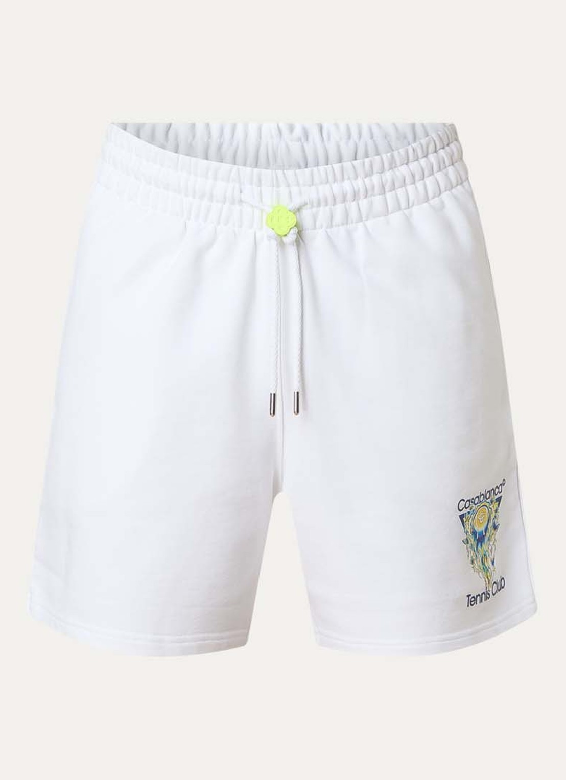 Casablanca Straight fit korte joggingbroek met logo en steekzakken - voorkant 4 wit
