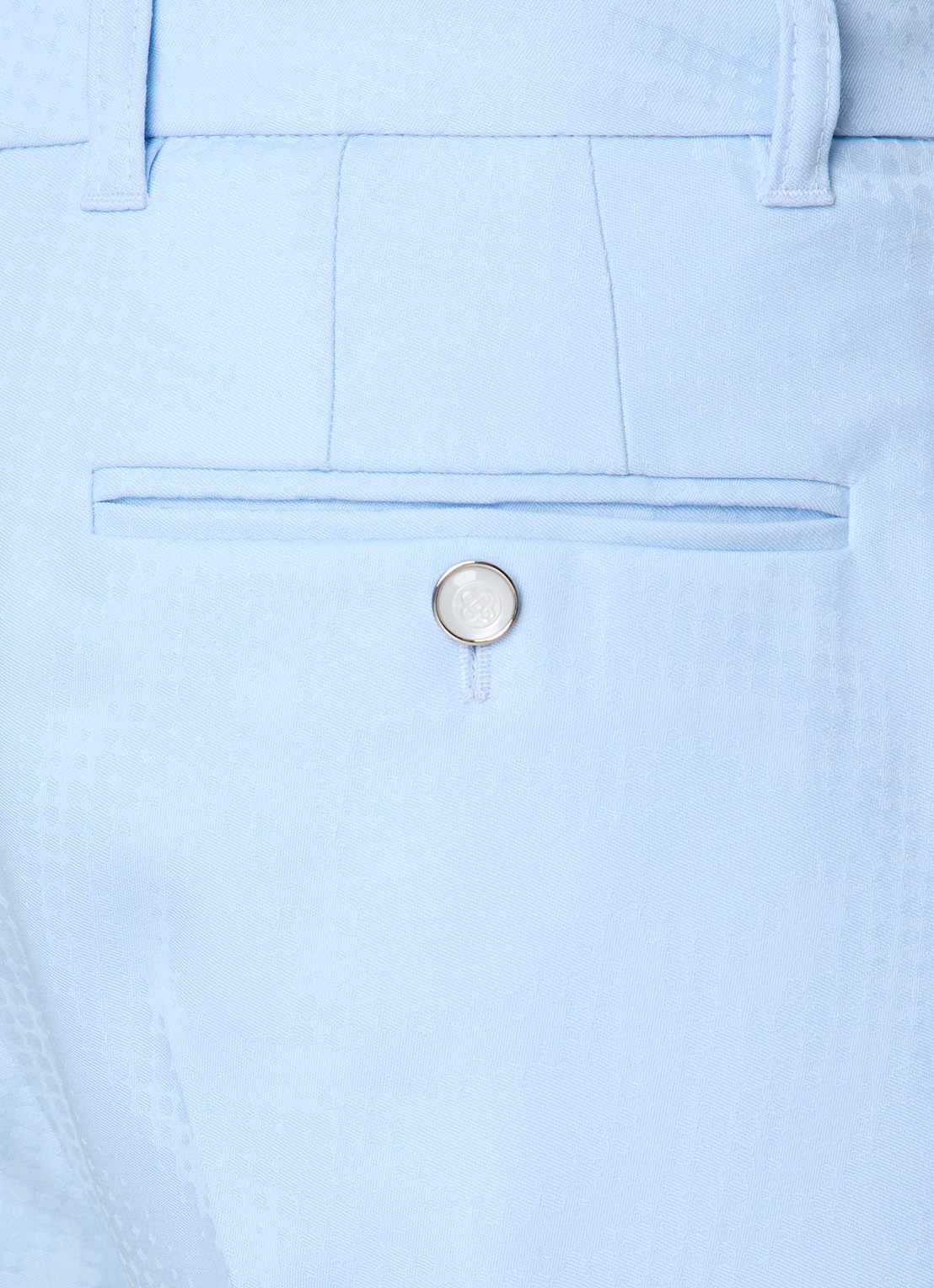 Casablanca Straight fit pantalon van wol met steekzakken - detail 5 lichtblauw