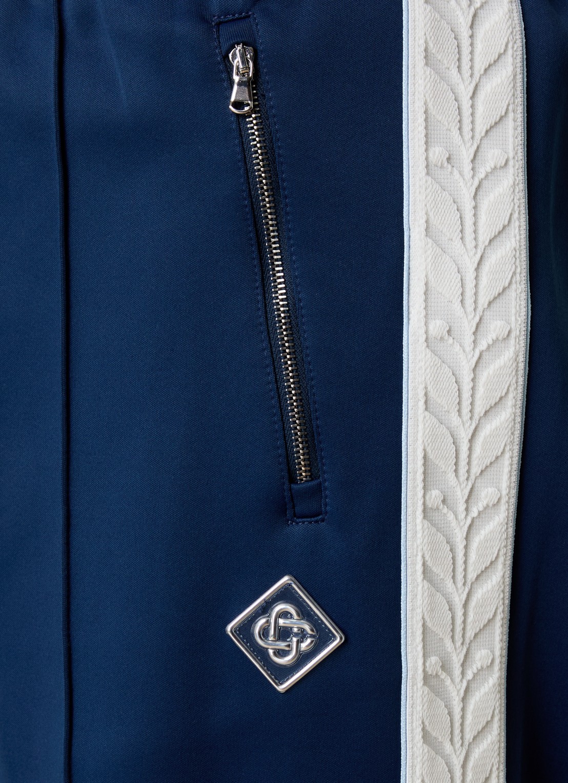 Casablanca Straight fit trackpants met logo en ritszakken - detail 6 donkerblauw