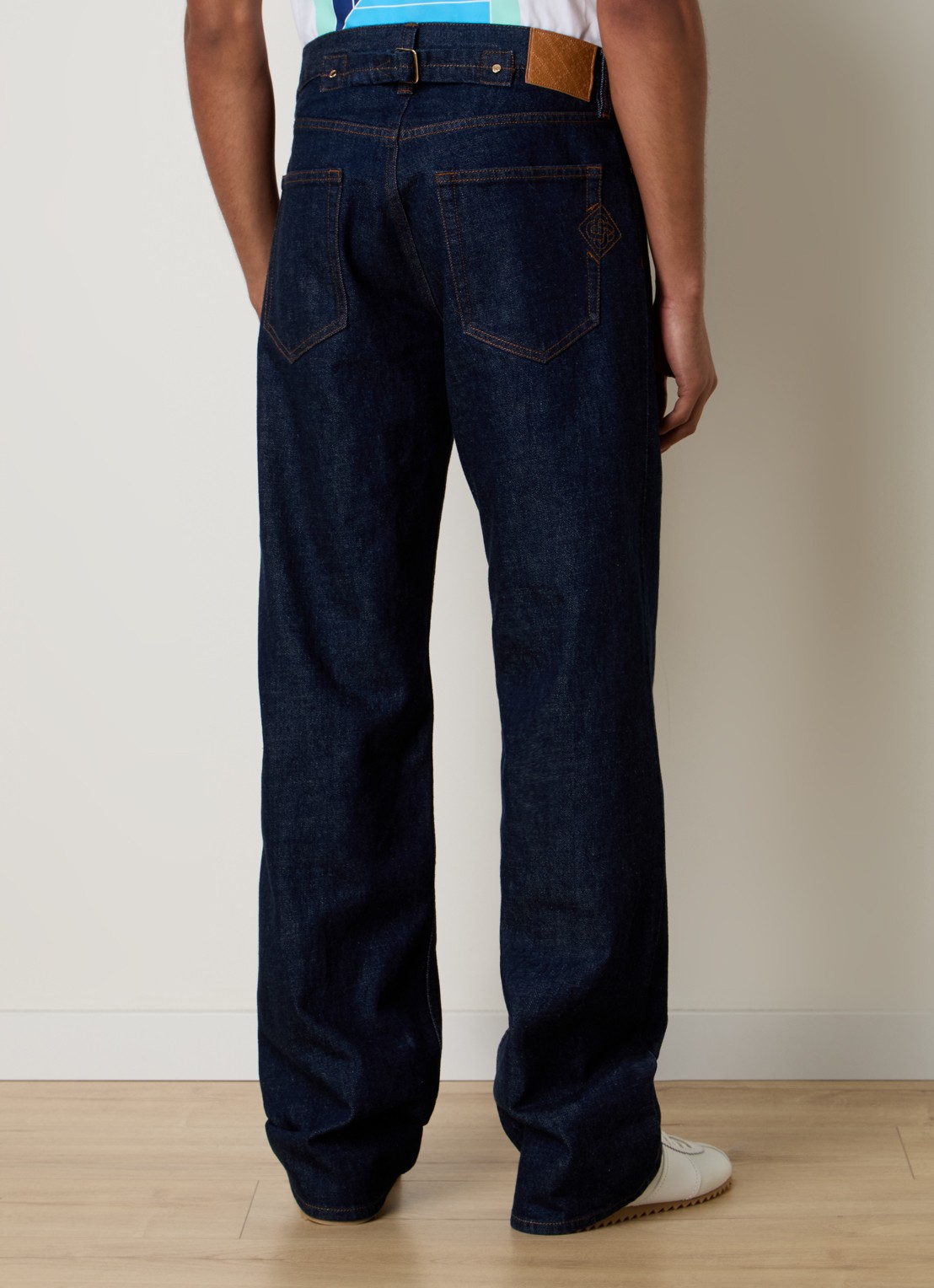 Casablanca Straight leg jeans met donkere wassing - achterkant indigo