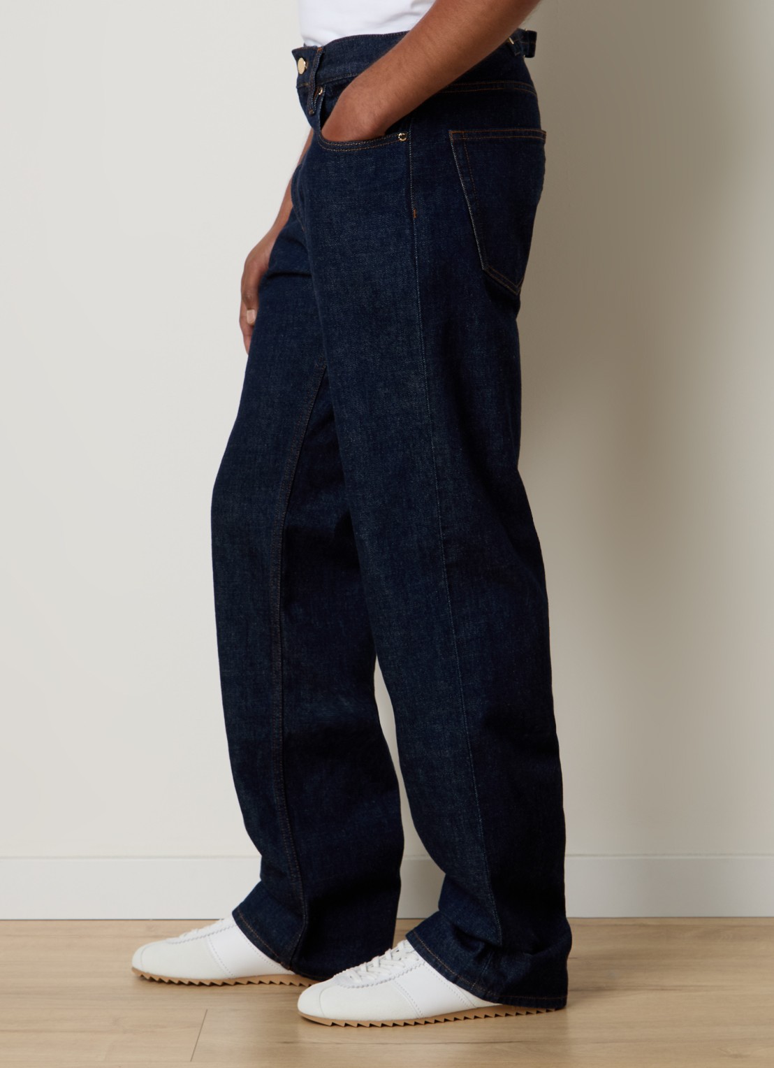 Casablanca Straight leg jeans met donkere wassing - detail 5 indigo