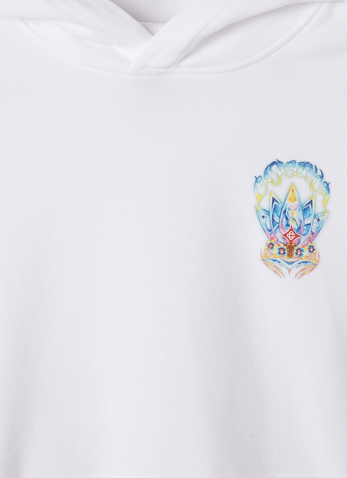 Casablanca Surf Lotus hoodie met logo- en backprint - detail 3 wit