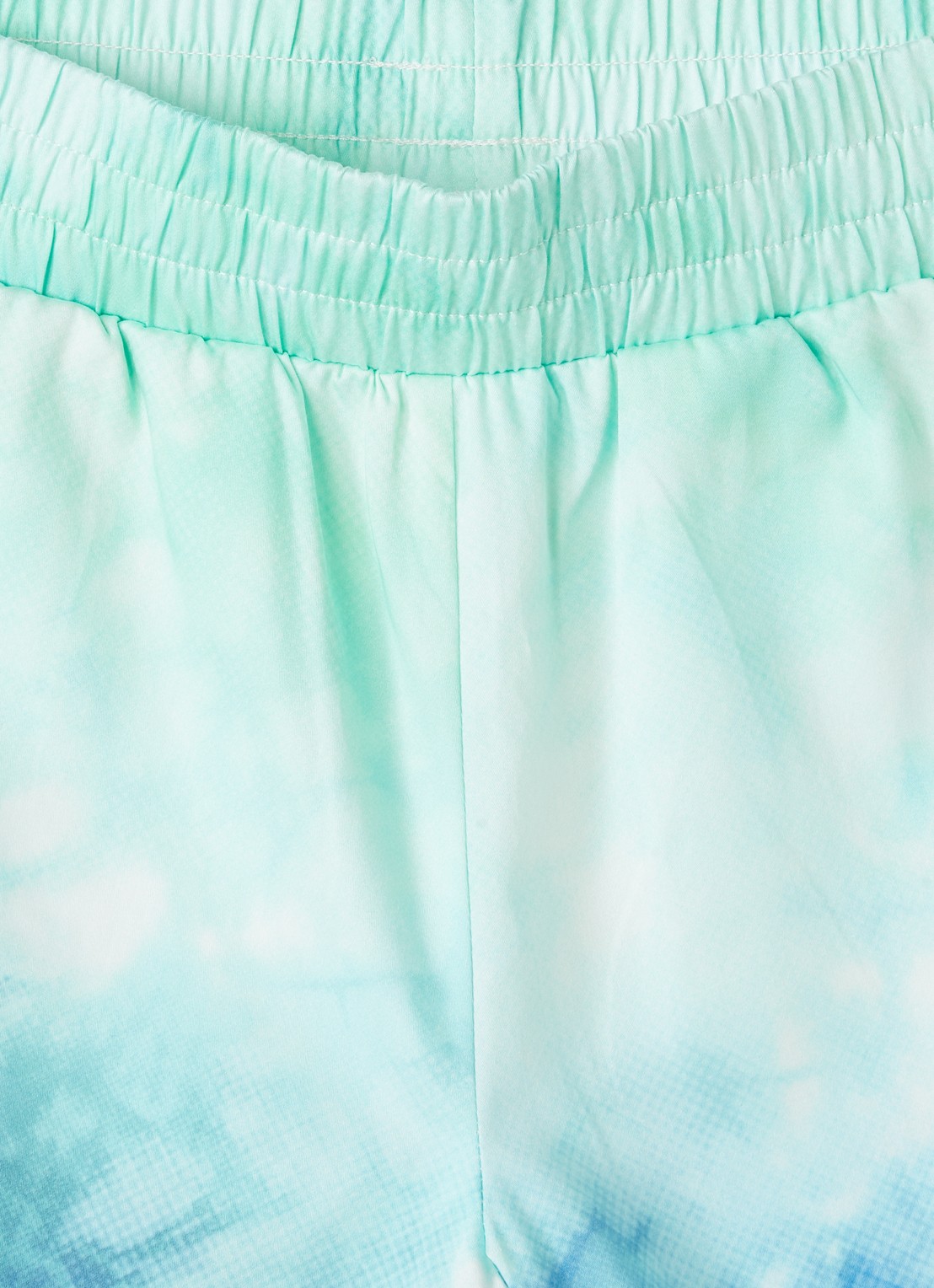 Casablanca Surf Lotus straight fit korte broek met tie-dye dessin en logo - detail 3 turquoise