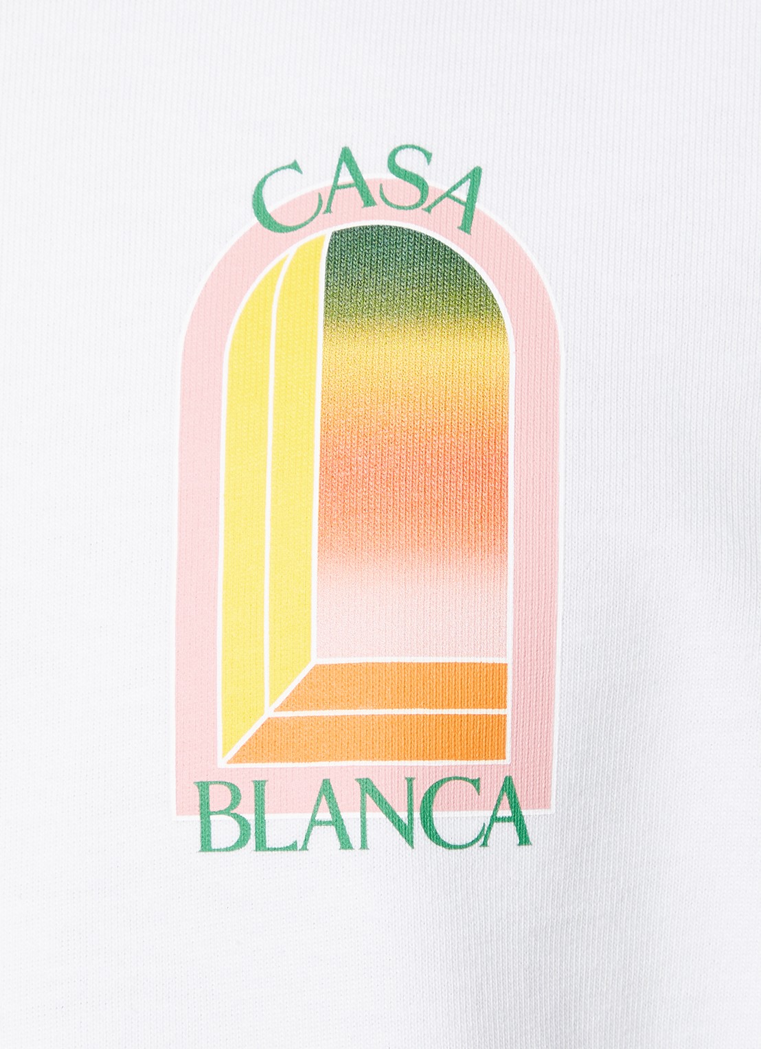 Casablanca T-shirt met logo- en backprint - detail 5 wit