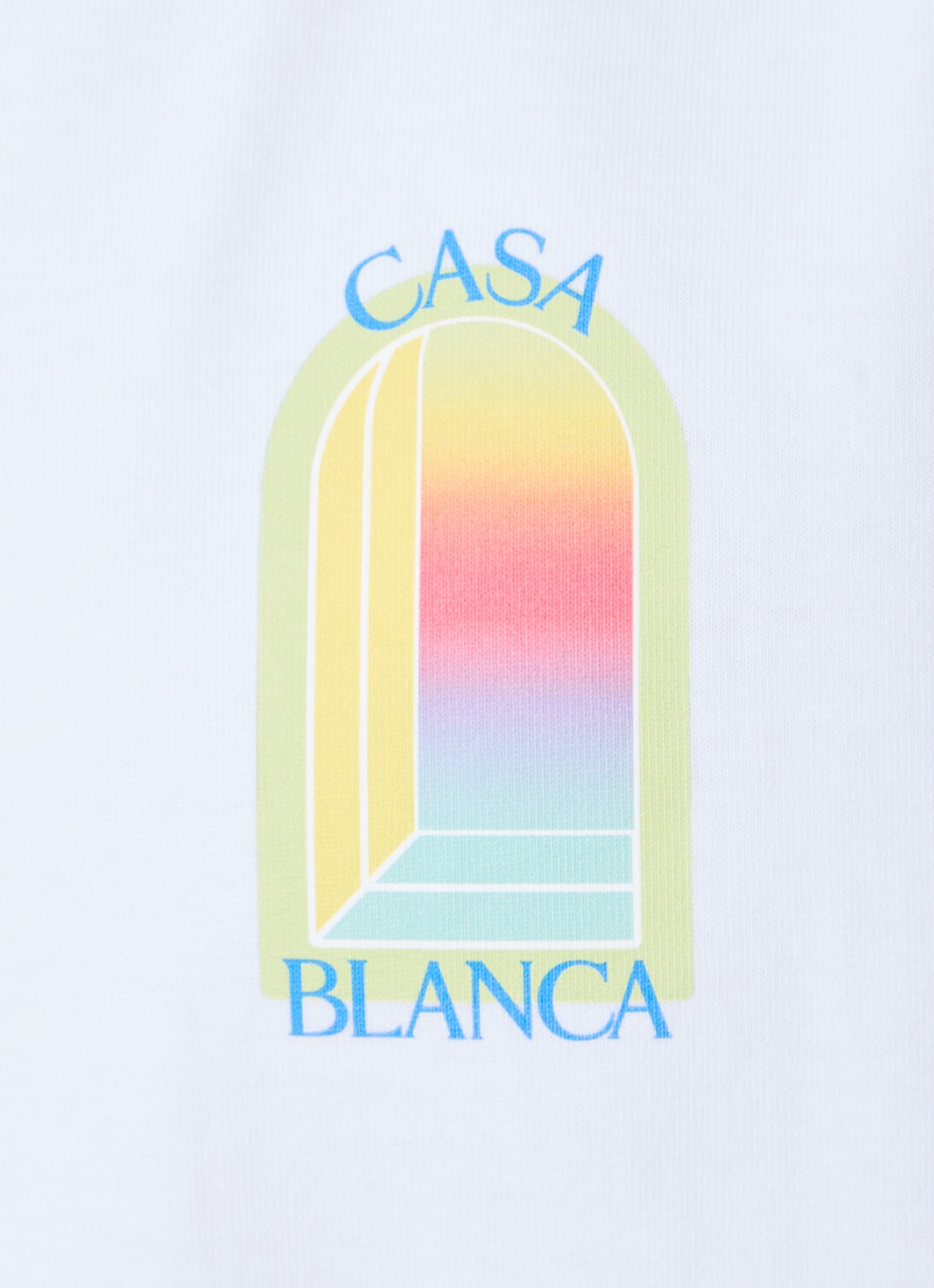 Casablanca T-shirt met logo- en backprint - detail 5 wit