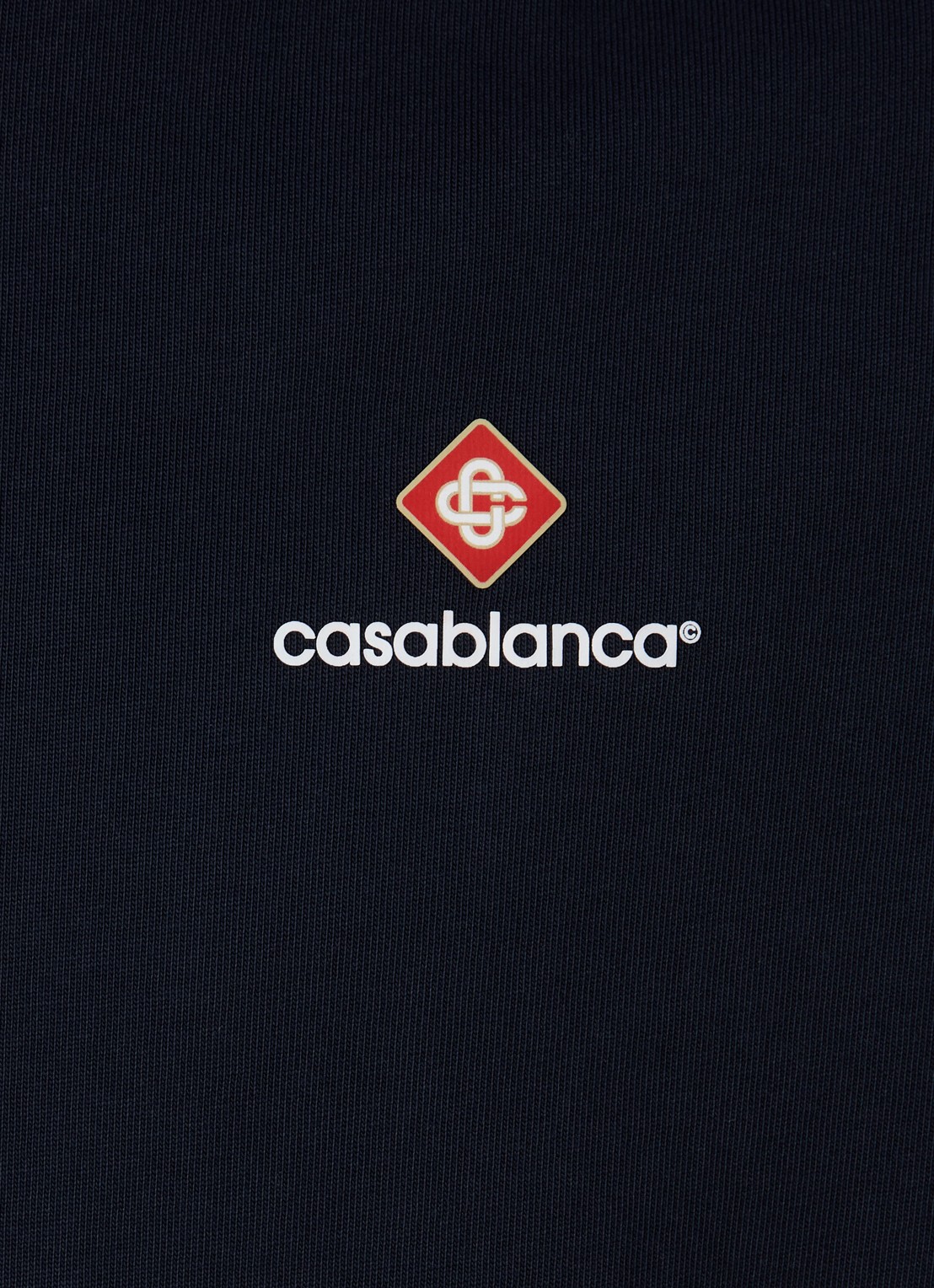 Casablanca T-shirt met logo - detail 4 donkerblauw