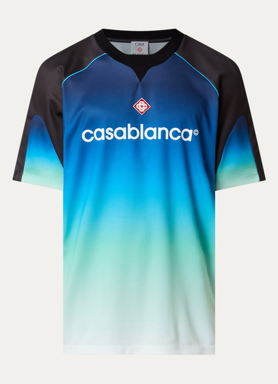 Casablanca T-shirt met print - voorkant 4 blauw