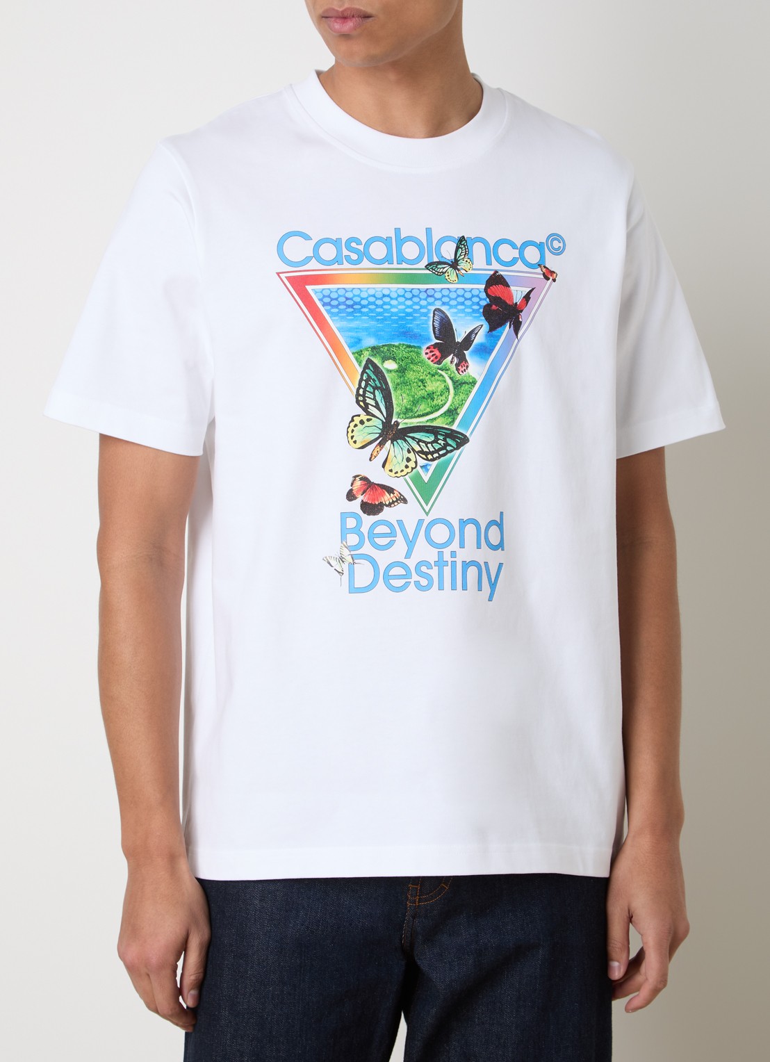 Casablanca Tennis Beyond T-shirt met logoprint - detail wit