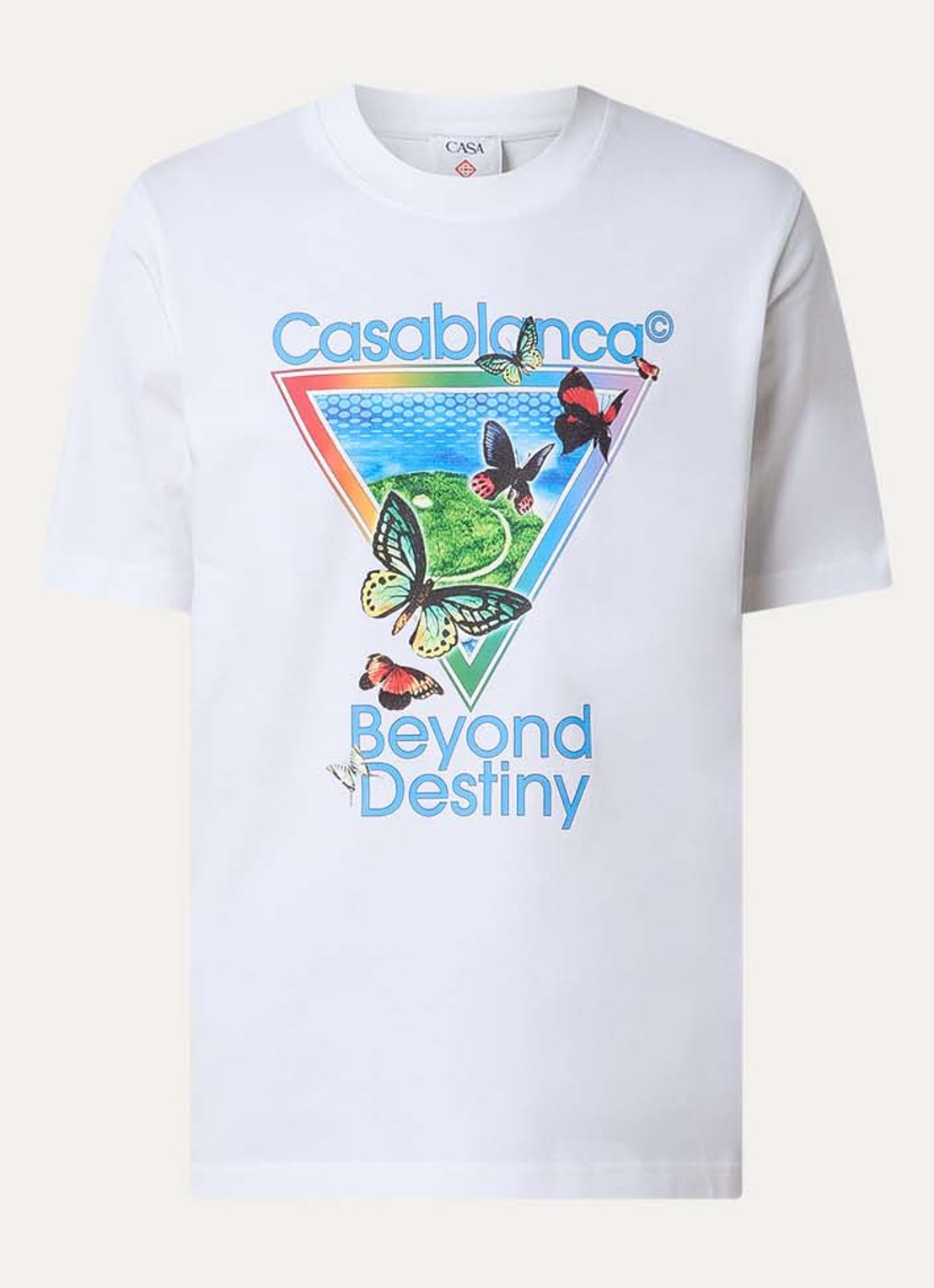 Casablanca Tennis Beyond T-shirt met logoprint - voorkant 3 wit