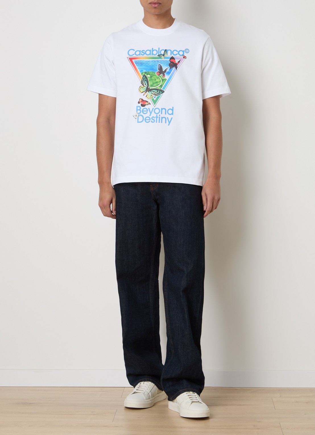 Casablanca Tennis Beyond T-shirt met logoprint - voorkant 4 wit