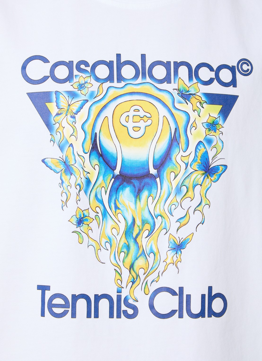 Casablanca Tennis Club T-shirt met logoprint - detail 3 wit