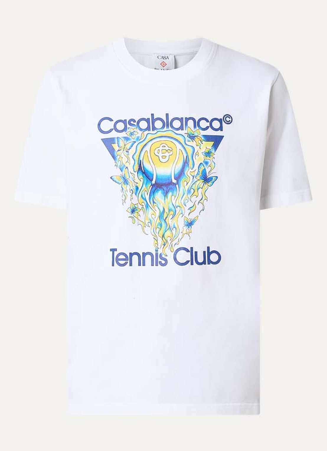 Casablanca Tennis Club T-shirt met logoprint - voorkant 4 wit