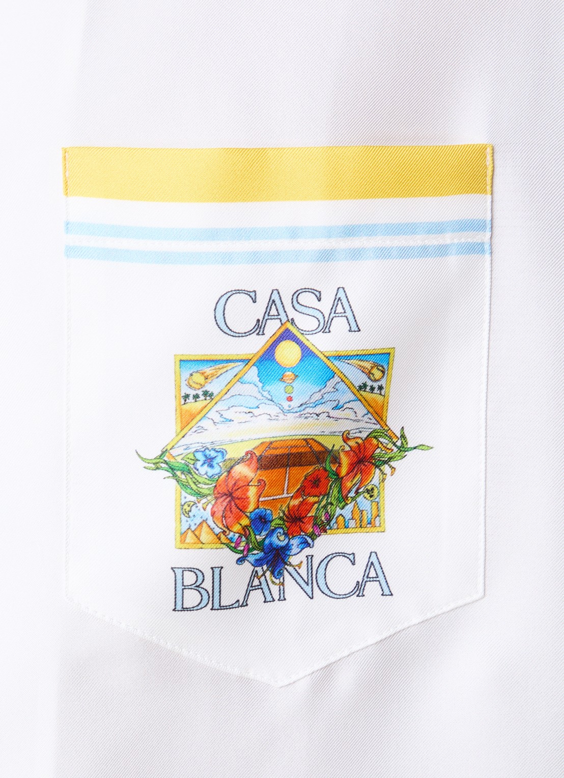 Casablanca Tennis Landscape regular fit overhemd met logo- en backprint - detail 3 wit