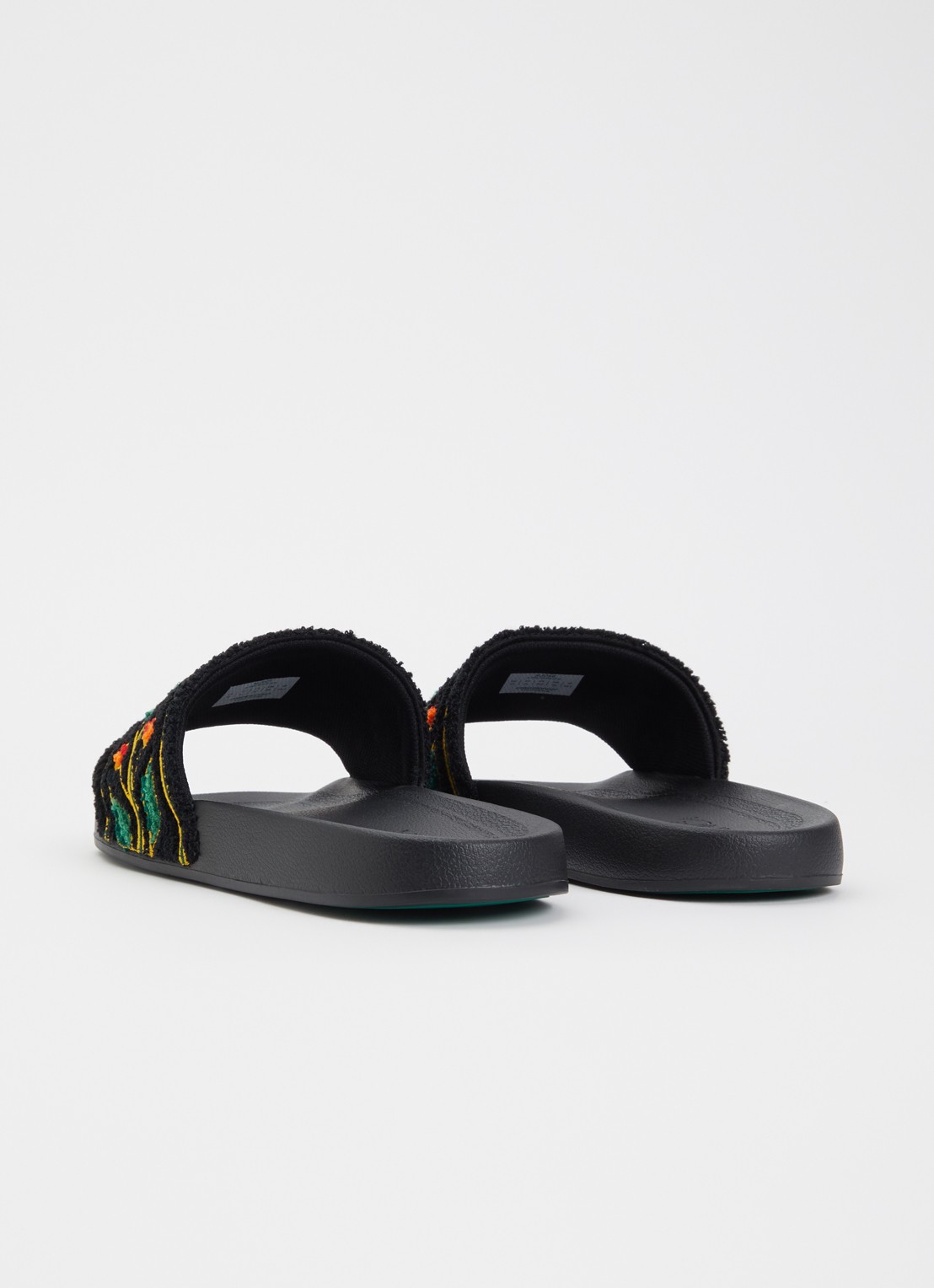 Casablanca Terry slipper met logo - achterkant 2 zwart