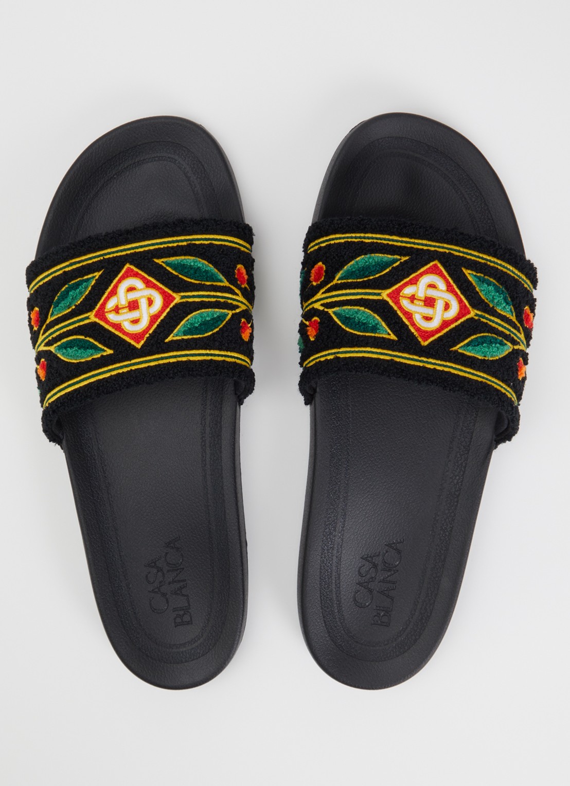 Casablanca Terry slipper met logo - detail 4 zwart