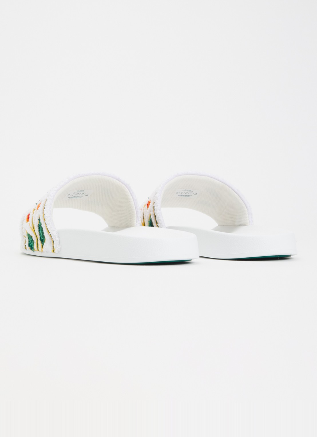 Casablanca Terry slipper met logo - achterkant ivoor